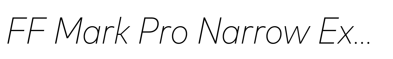 FF Mark Pro Narrow ExtraLight Italic